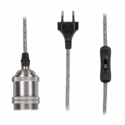 Pendelleuchte Neordic Eldar inkl. Eurostecker E27 max. 1x20W Grau/Nickel