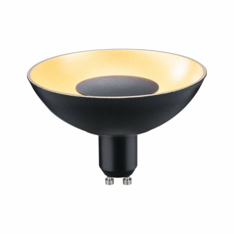 Paulmann LED Reflektor Schwarz/Gold 4,9W GU10 230V 3-Stufen-dimmbar