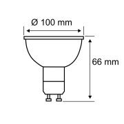 LED Reflektor Schwarz/Gold 4,9W GU10 230V 3-Stufen-dimmbar