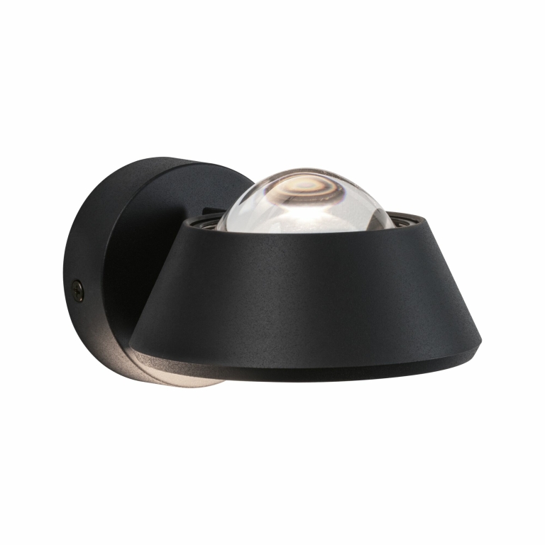 Paulmann LED Designer-Wandleuchte Sabik Schwarz Up&Down IP44 9W drehbar dimmbar