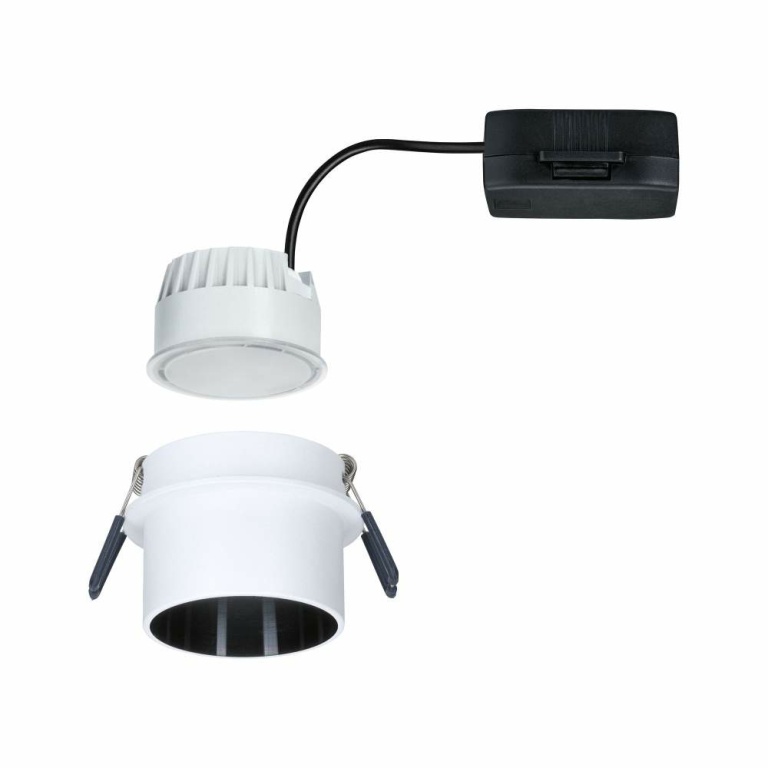 Paulmann Einbauleuchte LED Gil 6W Weiß matt#Schwarz matt IP44 2.700K 3-Stufen-dimmbar