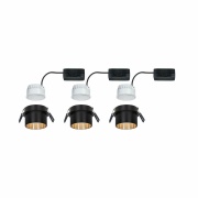 Einbauleuchte LED Gil 6W Schwarz matt#Gold IP44 2.700K 3-Stufen-dimmbar