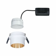 Einbauleuchte LED Gil 6W Weiß matt#Gold IP44 2.700K 3-Stufen-dimmbar