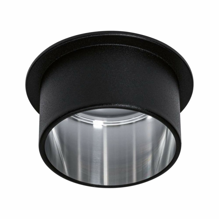 Paulmann Einbauleuchte LED Gil 6W Schwarz matt#Eisen gebürstet IP44 2.700K 3-Stufen-dimmbar