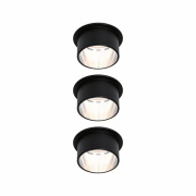 Einbauleuchte LED Gil 6W Schwarz matt#Eisen gebürstet IP44 2.700K 3-Stufen-dimmbar