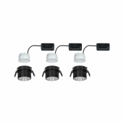 Einbauleuchte LED Gil 6W Schwarz matt#Eisen gebürstet IP44 2.700K 3-Stufen-dimmbar