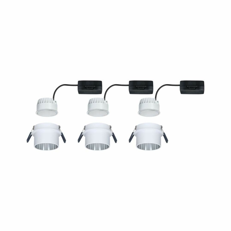 Paulmann Einbauleuchte LED Gil 6W Weiß matt#Eisen gebürstet IP44 2.700K 3-Stufen-dimmbar