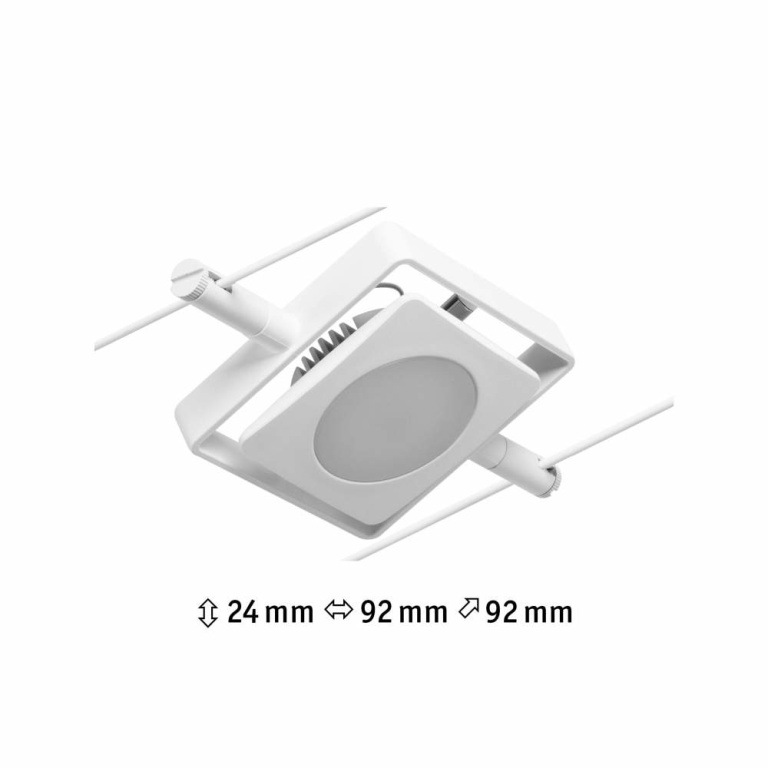 Paulmann LED Seilsystem MacLED Einzelspot 250lm 4,5W 3000K 12V Weiß matt/Chrom