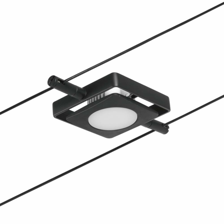 Paulmann LED Seilsystem MacLED Basisset 5x250lm 5x4,5W 3000K 230/12V Schwarz matt/Chrom