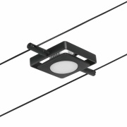 LED Seilsystem MacLED Basisset 5x250lm 5x4,5W 3000K 230/12V Schwarz matt/Chrom