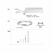 CorDuo Seilsystem Basisset Chrom matt max. 60W 12V DC