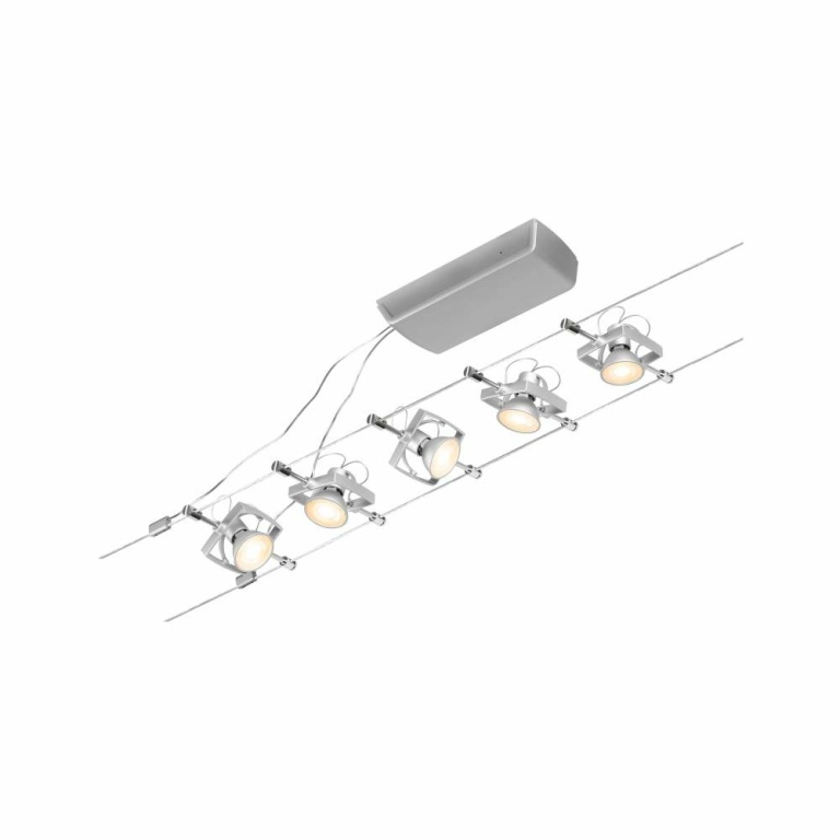 Paulmann Seilsystem Mac II Basisset GU5,3 max. 5x10W 230/12V Chrom matt