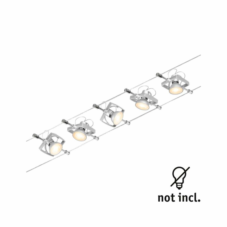 Paulmann Seilsystem Mac II Basisset GU5,3 max. 5x10W 230/12V Chrom matt