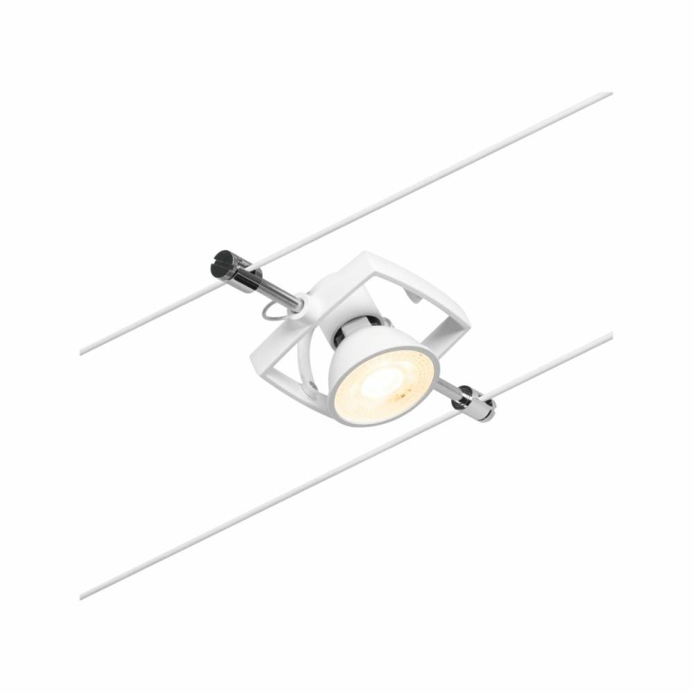 Paulmann Seilsystem Mac II Basisset GU5,3 max. 5x10W 230/12V Weiß matt/Chrom