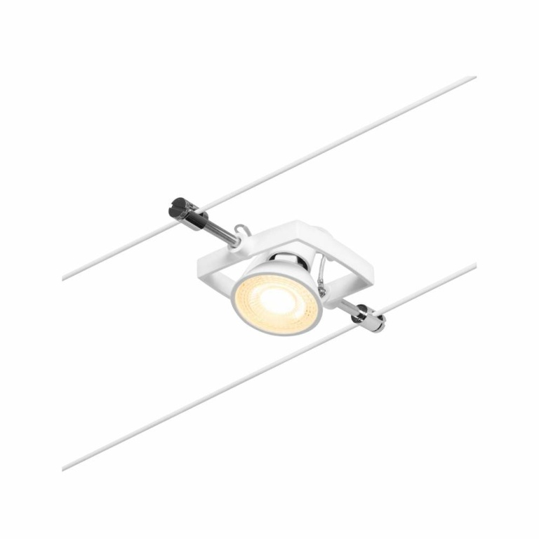 Paulmann Seilsystem Mac II Basisset GU5,3 max. 5x10W 230/12V Weiß matt/Chrom