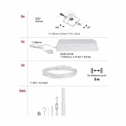 Seilsystem Mac II Basisset GU5,3 max. 5x10W 230/12V Weiß matt/Chrom