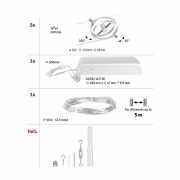 Seilsystem Cardan Basisset GU5,3 max. 5x10W 230/12V Chrom matt