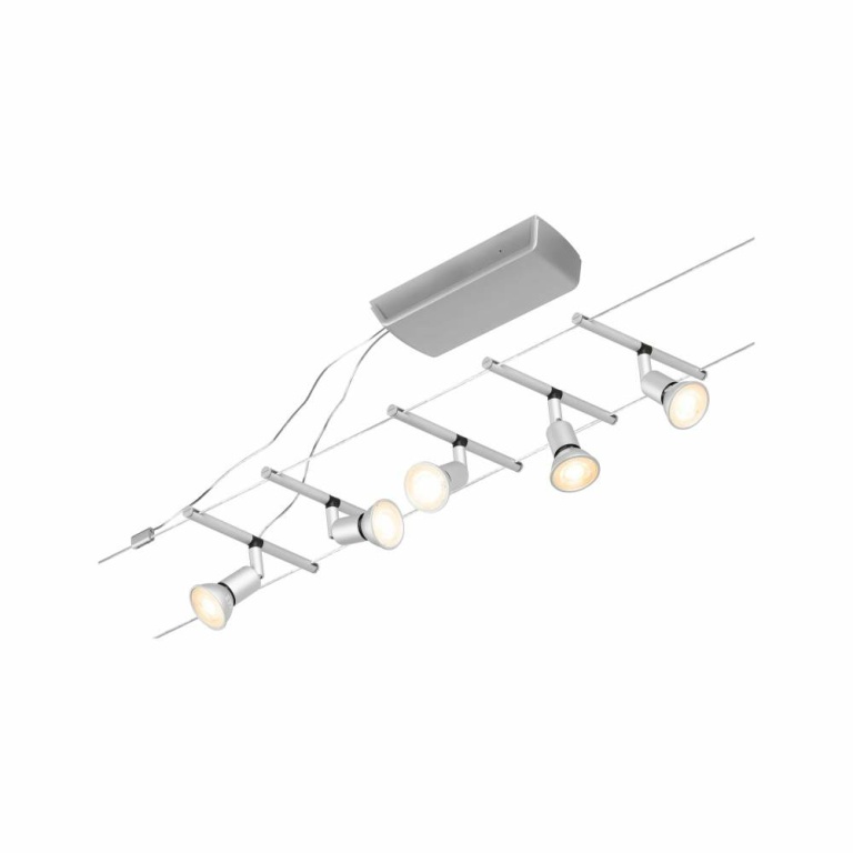 Paulmann Seilsystem Salt Basisset GU5,3 max. 5x10W 230/12V Chrom matt