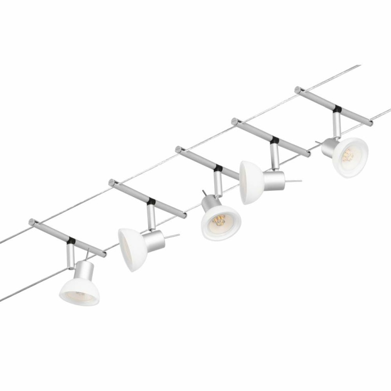 Paulmann Seilsystem Sheela Basisset GU5,3 max. 5x10W 230/12V Chrom matt