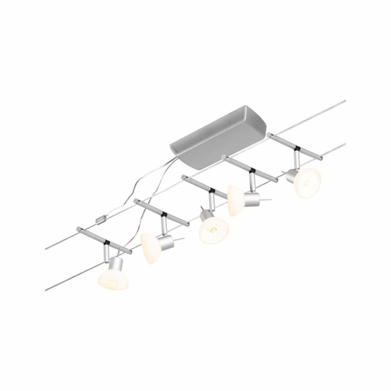 Paulmann Seilsystem Sheela Basisset GU5,3 max. 5x10W 230/12V Chrom matt