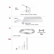 Seilsystem Sheela Basisset GU5,3 max. 5x10W 230/12V Chrom matt