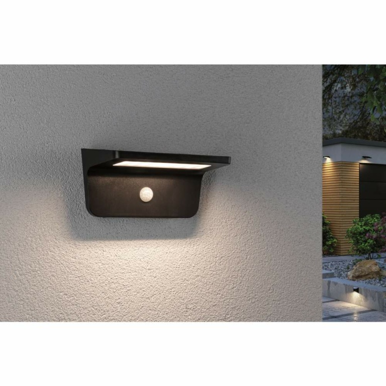 Paulmann Outdoor Solar LED-Wandleuchte Cyrus anthrazit mit Bewegungsmelder IP44 350lm 3000K