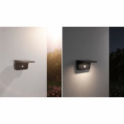 Outdoor Solar LED-Wandleuchte Cyrus anthrazit mit Bewegungsmelder IP44 350lm 3000K