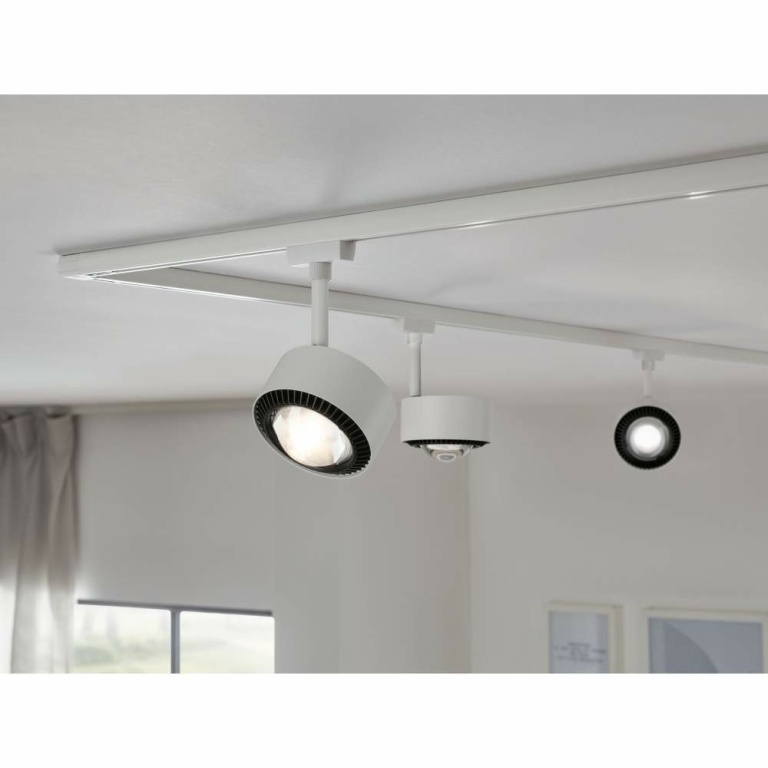 Paulmann URail LED Schienenspot Aldan II 8W 498lm 2700K dimmbar weiß schwarz (LED fest verbaut)