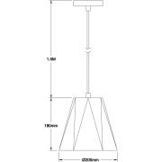 famlights | Betonpendelleuchte Ronja in Grau E27 max. 25W