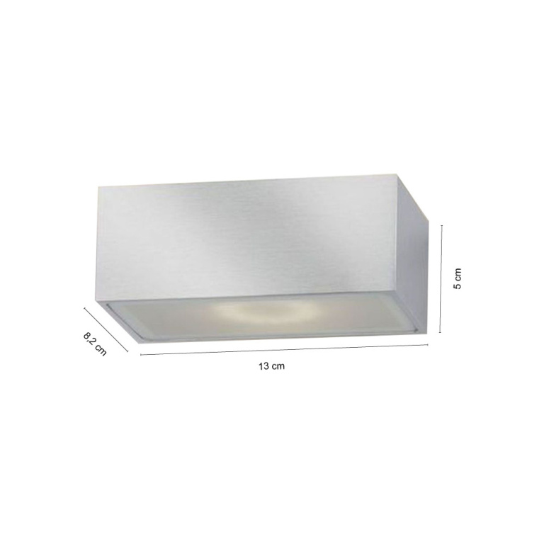 famlights famlights | LED Wandleuchte Eindhoven Aluminium in Silber 130 mm