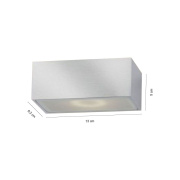 famlights | LED Wandleuchte Eindhoven Aluminium in Silber 130 mm