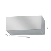 famlights | LED Wandleuchte Eindhoven Aluminium in Silber 182 mm