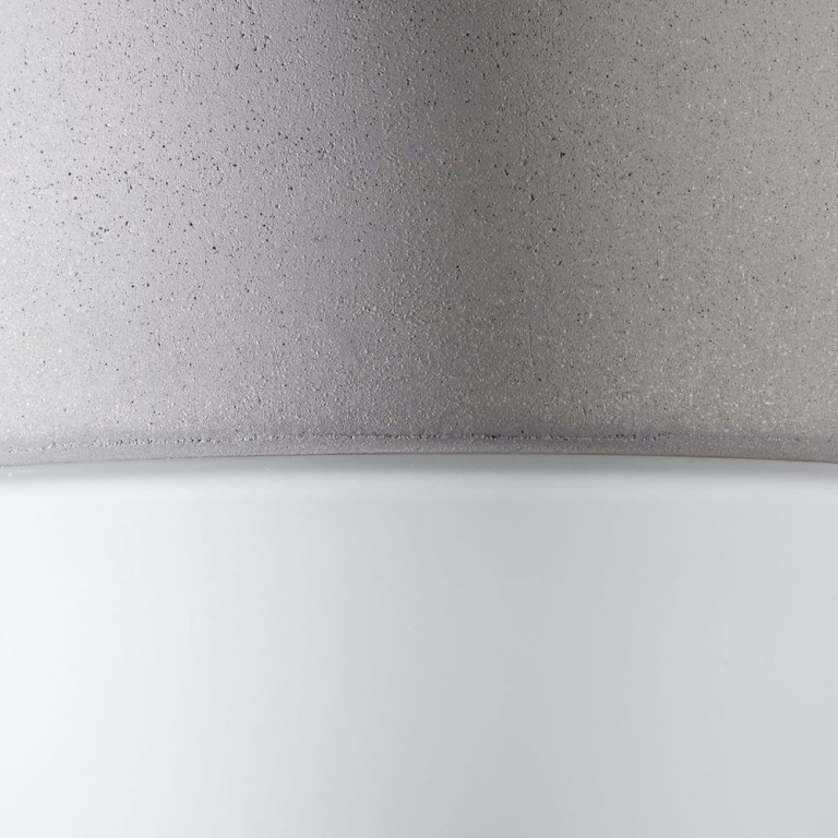 famlights famlights | Pendelleuchte Dinko aus Beton und Glas in Grau und Weiß, E27, max. 25W