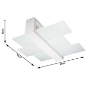 famlights | Deckenleuchte Andrea aus Glas in Weiß E27 max. 2 x 60W