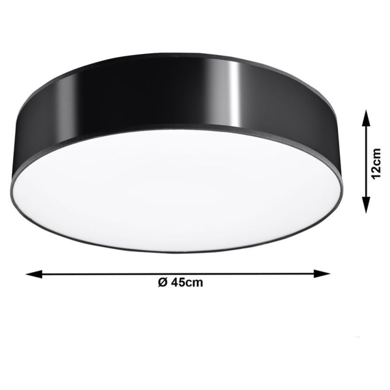 famlights famlights | Deckenleuchte Annalena in Schwarz E27 max. 3 x 60W 450 mm