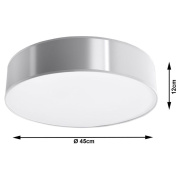 famlights | Deckenleuchte Annalena in Silber E27 max. 3 x 60W 450 mm