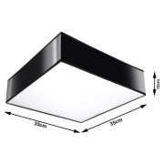 famlights | Deckenleuchte Corinna in Schwarz E27 max. 2 x 60W