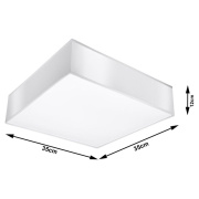 famlights | Deckenleuchte Corinna in Weiß E27 max. 2 x 60W