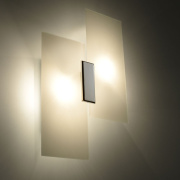 famlights | Wandleuchte Armin aus Glas in Weiß E27 max. 2 x 60W