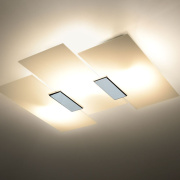 famlights | Deckenleuchte Armin aus Glas in Weiß E27 max. 3 x 60W