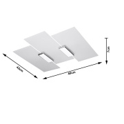 famlights | Deckenleuchte Armin aus Glas in Weiß E27 max. 3 x 60W