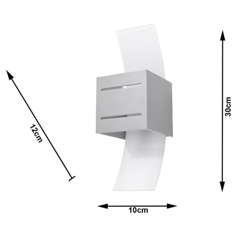 famlights famlights | Wandleuchte Artur aus Aluminium in Grau G9 max. 40W