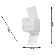 famlights | Wandleuchte Artur aus Aluminium in Weiß G9 max. 40W