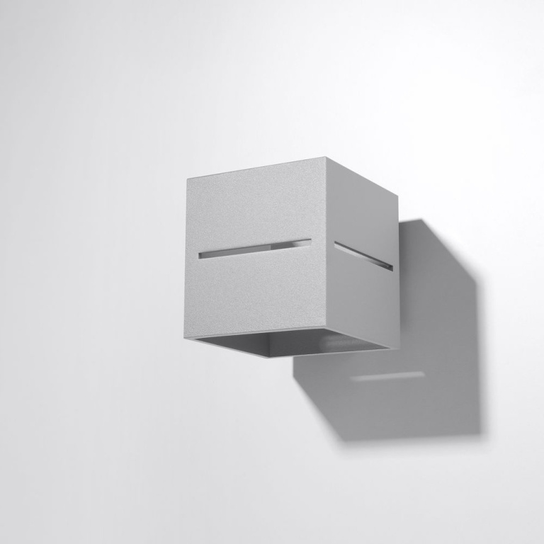 famlights famlights | Wandleuchte Esther aus Aluminium in Grau G9 max. 40W