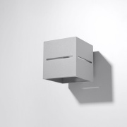 famlights | Wandleuchte Esther aus Aluminium in Grau G9 max. 40W