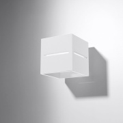 famlights | Wandleuchte Esther aus Aluminium in Weiß G9 max. 40W