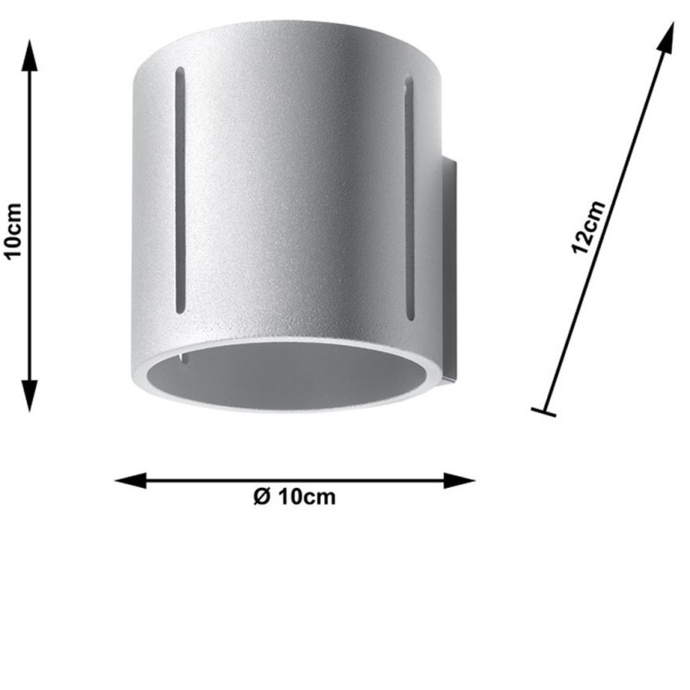 famlights famlights | Wandleuchte Yannis aus Aluminium in Grau G9 max. 40W