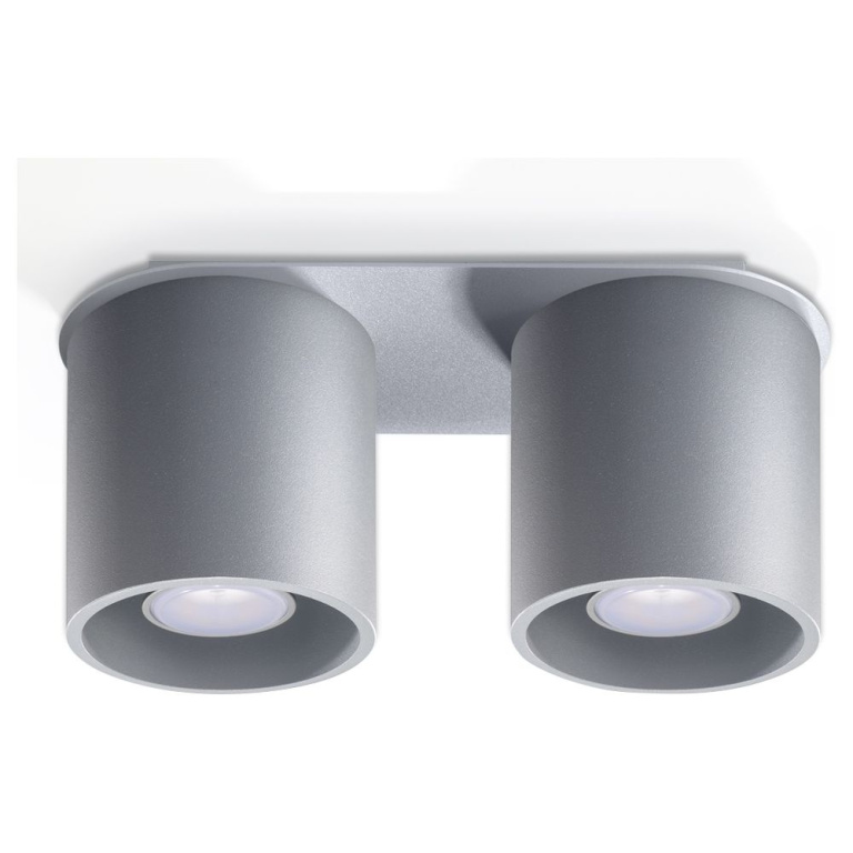 famlights famlights | Deckenleuchte Christina aus Aluminium in Grau GU10 2 x 40 W