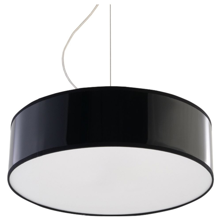 famlights famlights | Pendelleuchte Annalena aus Kunststoff in Schwarz E27 2 x 60 W 350mm