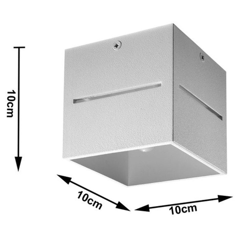 famlights famlights | Deckenaufbauleuchte Esther aus Aluminium in Grau G9 1 x 40 W